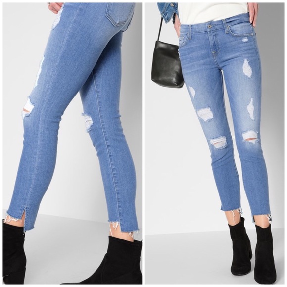 7 For All Mankind Denim - 7 For All Mankind SKINNY DESTROY STEP HEM Jeans